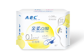 ABC親柔立圍日用輕透薄棉柔表層衛(wèi)生巾8片 苗繡裝（含KMS健康配方）